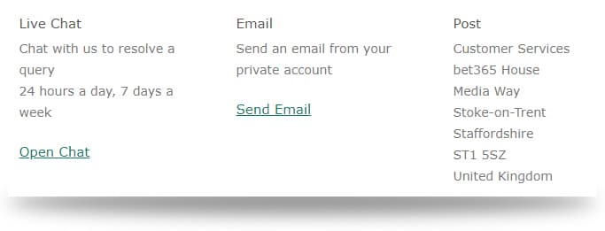 Bet365 support